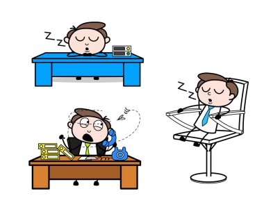 İyi ve kötü çizgi film profesyonel iş adamı