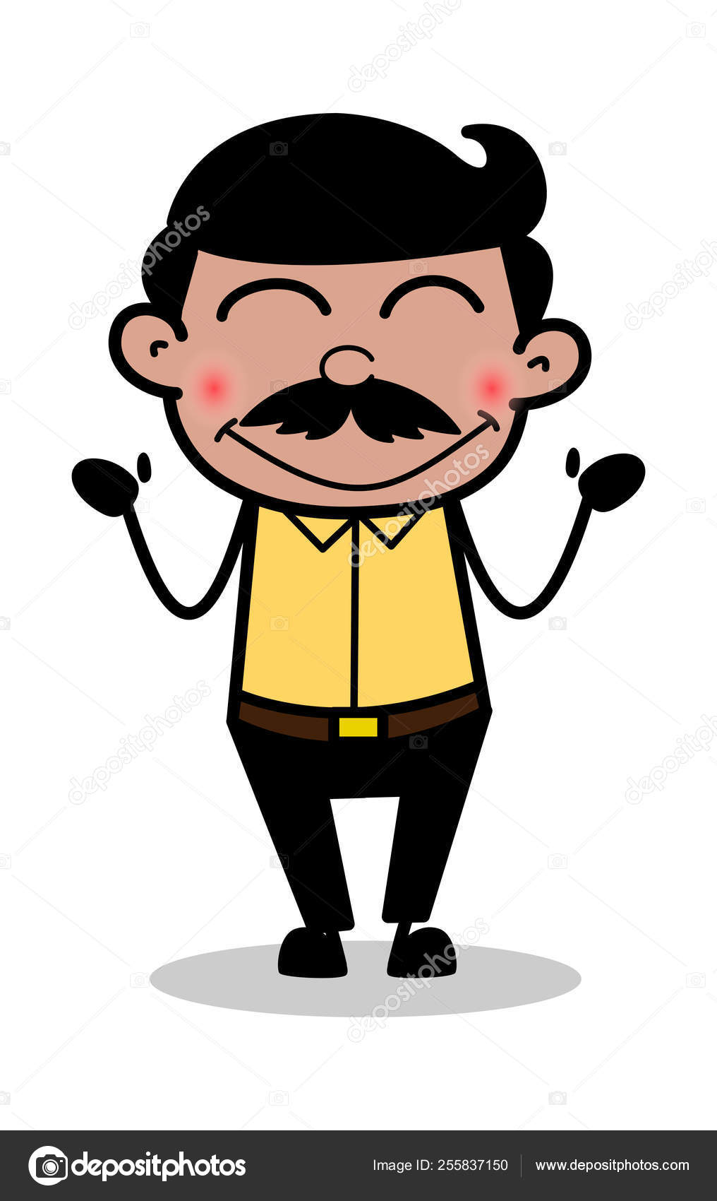 Rubor Hombre de dibujos animados de la India Padre Vector Ilustración