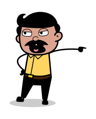 Çık dışarı-Hint karikatür adam baba vektör Illustration