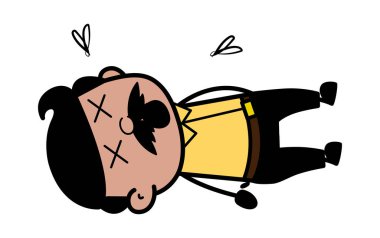Ölü vücut-Hint karikatür adam baba vektör Illustration