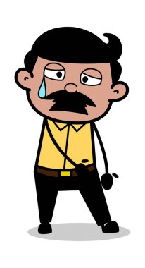 Aweary-Hint karikatür adam baba vektör Illüstrasyon