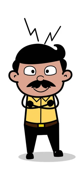 Happy Standing - Dibujos animados de la India Hombre Padre Vector Ilustración — Vector de stock