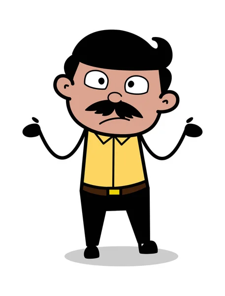 Neznámý-indický kreslený muž vektorový ilustrace — Stockový vektor