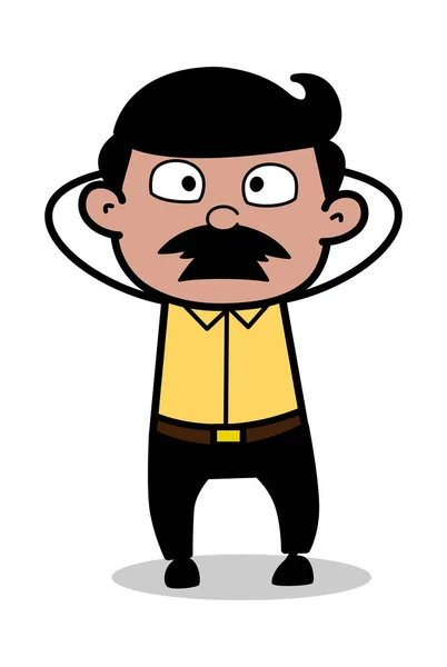 Espanto - Indiano Cartoon Man Pai Vector Ilustração — Vetor de Stock