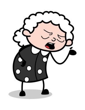 Konuşma-eski karikatür anneanne vektör Illustration