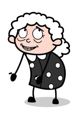 Suçlanabilir-eski karikatür Granny vektör Illüstrasyon