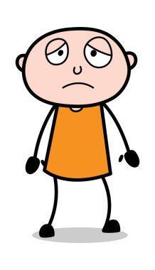 Hayal kırıklığına uğratma-karikatür hırsız ceza Guy vektör Illustration