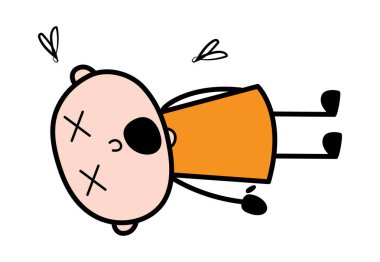 Ölü-karikatür hırsız ceza adam vektör Illustration