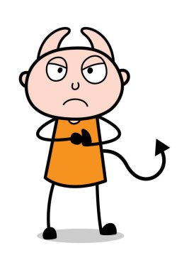 Bad Evil-karikatür hırsız ceza adam vektör Illustration
