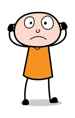 Değil dinleme-karikatür hırsız ceza adam vektör Illustration