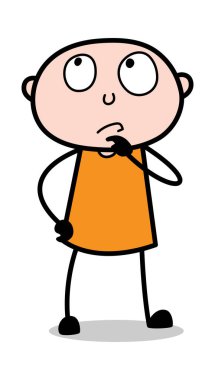 Düşünme fikir-karikatür hırsız ceza Guy vektör Illustration