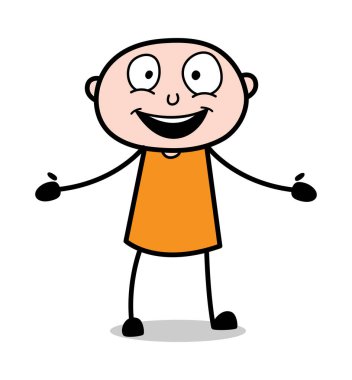 Neşeli-karikatür hırsız ceza adam vektör Illustration