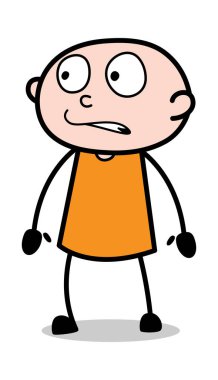 Endişe-karikatür hırsız ceza Guy vektör Illustration