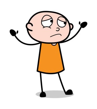 Cahil-karikatür hırsız ceza adam vektör Illustration
