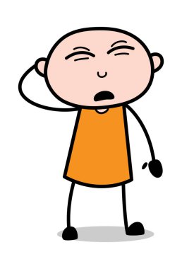 Suçluluk Feeling-karikatür hırsız ceza Guy vektör Illustration