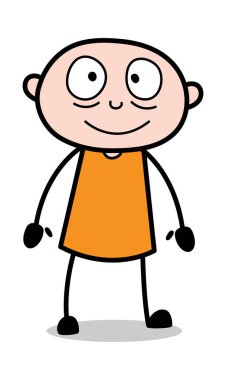 Gülümseyen yüz-karikatür hırsız ceza adam vektör Illustration