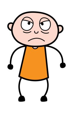 Agresif eylem-karikatür hırsız ceza adam vektör ıllustrati