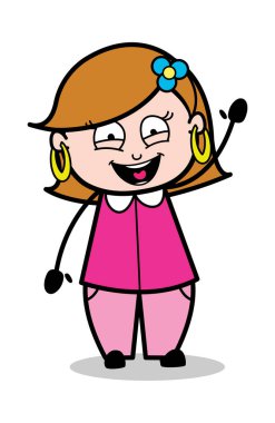 El jest tarafından arama-Retro çizgi film kadın ev hanımı anne VEC