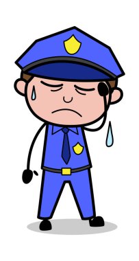 Baş dönmesi-Retro COP polis vektör Illustration