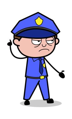 Tavsiye-Retro COP polis vektör Illustration