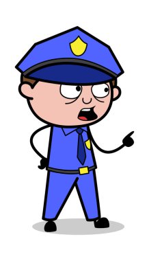 Alert-Retro polis polis vektör Illustration