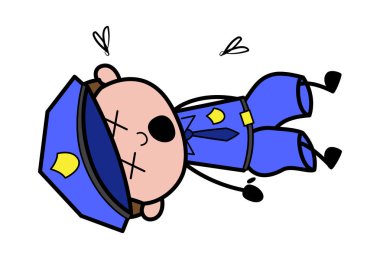 Ölü-Retro polis polis vektör Illustration