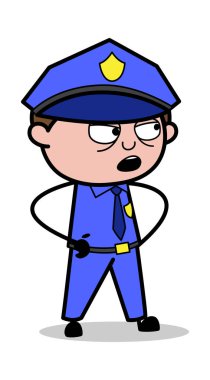 Konuşan Ifade-Retro COP polis vektör Illustration