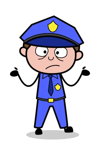 Onbekend-retro COP politieagent vector illustratie — Stockvector