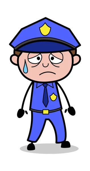 Looser-Retro COP polis vektör Illustration — Stok Vektör