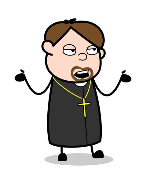 Παραμέληση-καρτούν ιερέας θρησκευτικό διάνυσμα εικόνα — Διανυσματικό Αρχείο