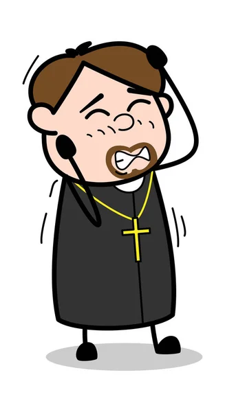Κνησμός-καρτούν ιερέας θρησκευτική απεικόνιση — Διανυσματικό Αρχείο