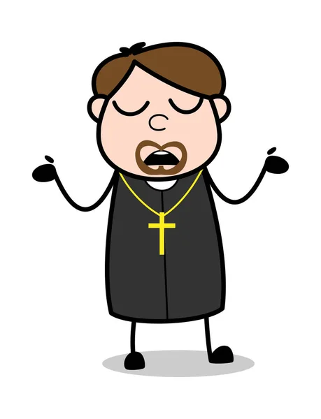 Unknown - Cartoon Priest Religious Vector Illustration — Stock Vector