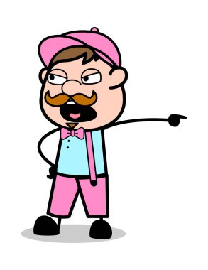 Azarlama - Retro Delivery Man Satıcı Vektör İllüstrasyon