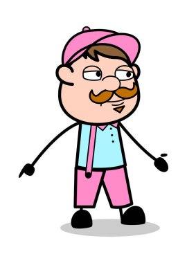 İniş Noktası - Retro Teslimatçı Tedarikçi Vektör İllüstrasyonu