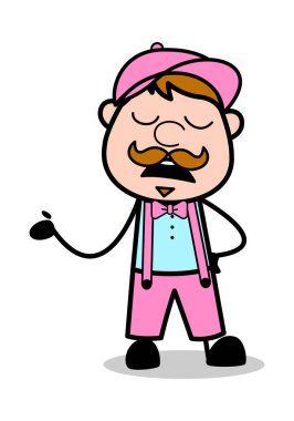 Kaçının - Retro Delivery Man Satıcı Vektör İllüstrasyon