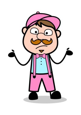 Bilinmeyen - Retro Delivery Man Satıcı Vektör İllüstrasyon