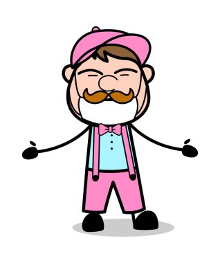 Yüz Tıbbi Maske - Retro Delivery Man Satıcı Vektör Illustra