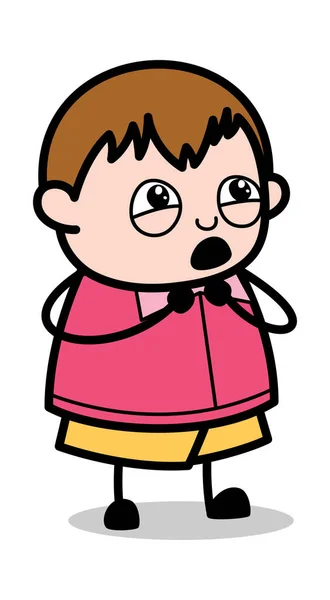Obrázek z kresleného tlustého chlapce — Stockový vektor