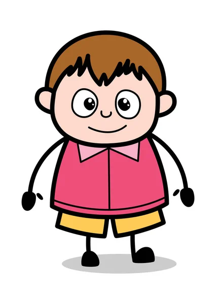 令人惊讶的观看 - 青少年卡通胖男孩矢量伊劳斯特拉 — 图库矢量图片