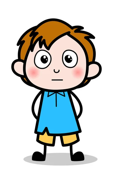 Blushing - Illustration vectorielle de personnage de bande dessinée de garçon d'école — Image vectorielle