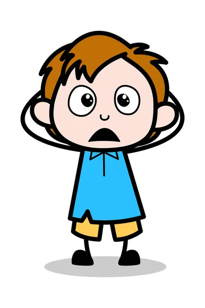 Wonder - Ilustración del personaje de dibujos animados de School Boy — Vector de stock