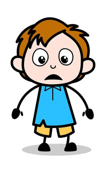 Aturdido- Escolar niño de dibujos animados personaje Vector ilustración — Archivo Imágenes Vectoriales