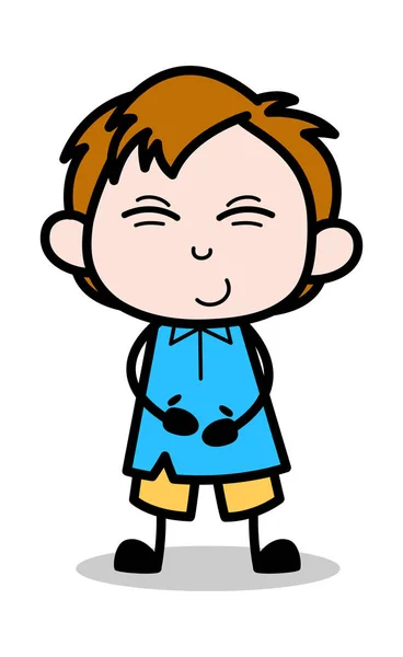 Accidité - Illustration vectorielle de personnage de bande dessinée de garçon d'école — Image vectorielle