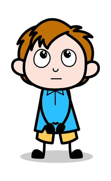 Reminder - School Boy Cartoon Character Vector Illustration — Stock Vector