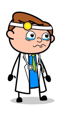 Gözyaşları Dolu Gözler - Profesyonel Karikatür Doktor Vektör Ill