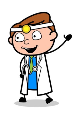 El Hareketi ile Merhaba Deme - Profesyonel Karikatür Doktor Vektör I