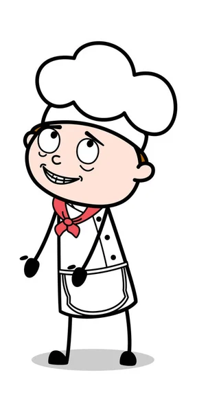Fake Respect - Cartoon Ober Man Chef-kok Vector Illustratie — Stockvector