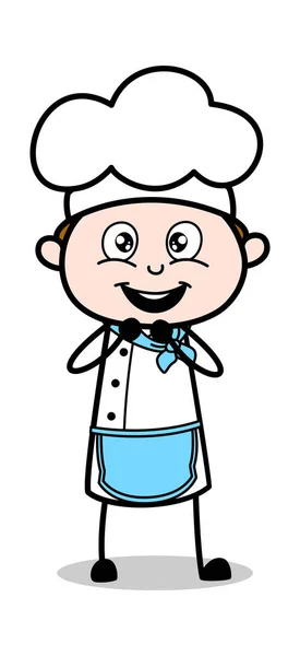 Very Adorable - Cartoon Waiter Male Chef Vector Illustration��� — Stock Vector