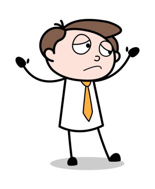 Çok Hayal kırıklığına - Ofis İşadamı Çalışan Karikatür Vektör I