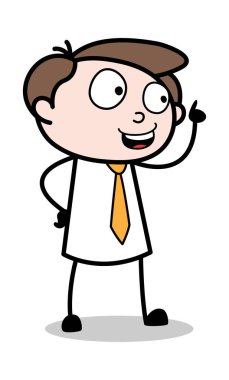 Tartışırken Hatırlatma - Ofis İşadamı Çalışan Karikatür